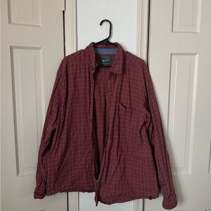 Woolrich Men's Red Plaid Lightweight Flannel Shirt